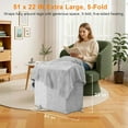 thumbnail image 1 of Foldable Under Desk  with Blanket, 5-Fold Plus Size, 8 Levels High Temperature Version Leg Foot Warmer, 1-9H Timer, Digital Display, No Odor Safe Portable Electric Space  for Office Home, 1 of 8