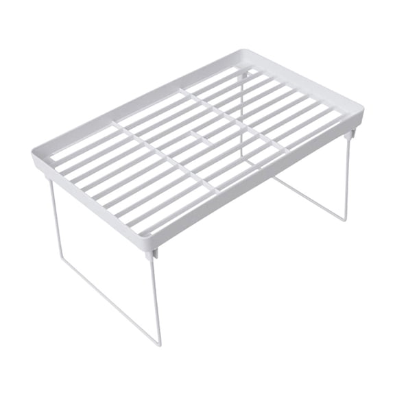 Foldable Desktop Storage Rack with Double-Layer Expansion, Portable Space-Saving Organizer for Office, Home, and Dormitory Desks