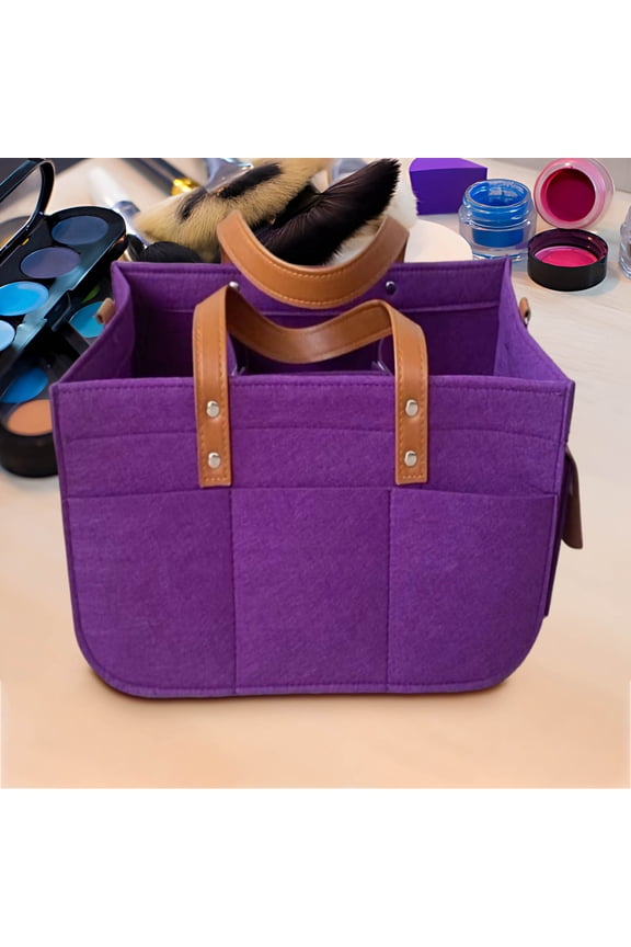 Foldable Diaper Caddy Organizer - Portable Baby Storage Bag with Removable Compartments, 15x33x18cm, Gray with Leather Handle, Multi-Purpose for Nursery, Travel & Breast Pump Accessories