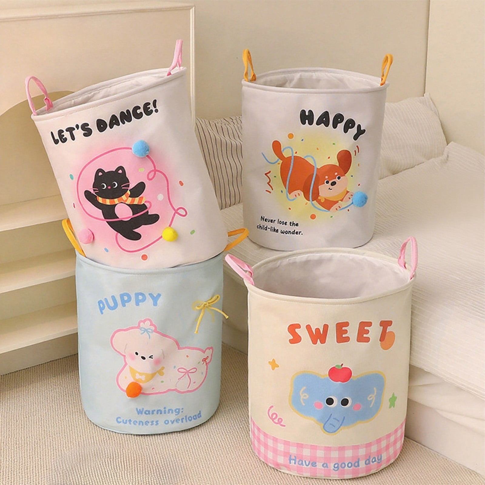 Foldable Dirty Clothes Basket, Bathroom Laundry Storage Basket, Woven ...