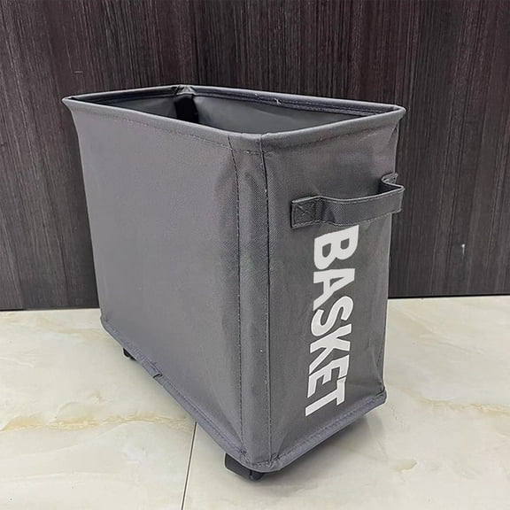Foldable Dirty Clothes Basket | Portable Fabric Storage Bin with Wheels | Multifunctional Laundry Hamper | Beige/Dark Gray/Gray | 40x35x20cm | Lightweight, Stackable, Washable