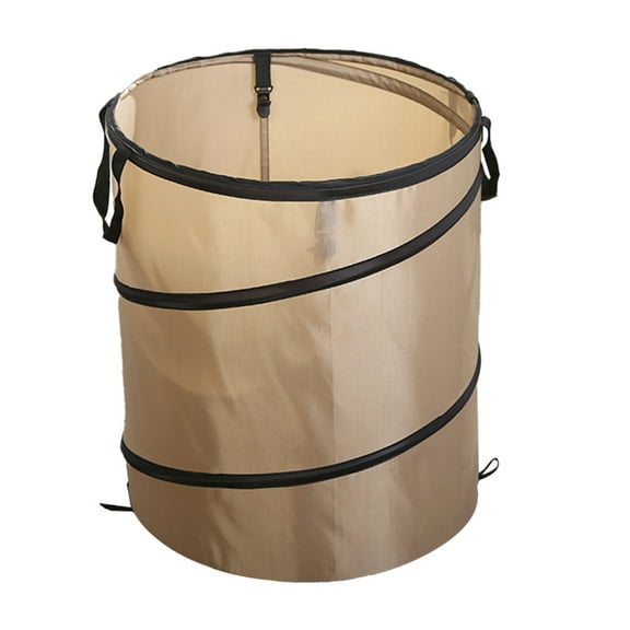 Foldable Dirty Clothes Basket Portable Lawn & Leaf Waste Bag Reusable Camping Garbage Can with Handle for Picnic Hiking,1x outdoor can be folded ,Light