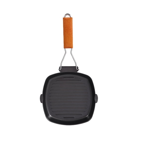 Foldable Dish Pans Steak Pans with Handle Grilling Pans Cast Iron Perfect Gift for Steak Lovers
