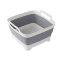 thumbnail image 1 of Foldable Dish Tub - PP+TPR Material, 9L Capacity - Portable, Drain Hole - for Kitchen, Camping, RV - Space-Saving, Multiuse (Wash Basin, Storage), 1 of 8