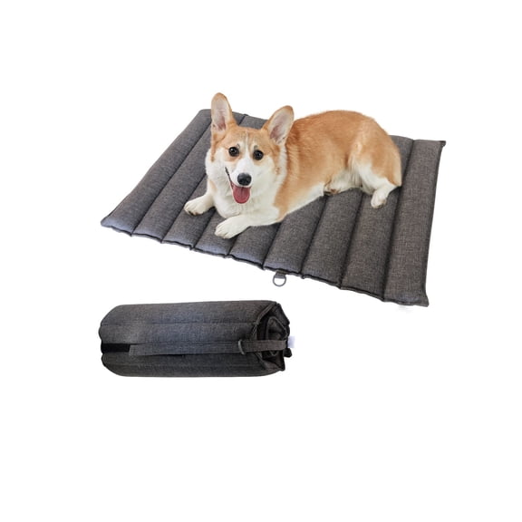 Foldable Dog Bed, Heavy Duty Waterproof Foam Mattress for Indoor and Outdoor Use, Ideal for Camping, Travel, and Everyday Pet Comfort, Medium Size 30"-20", Gray