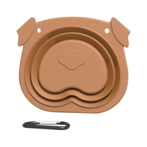 Foldable Dog Bowl Cat Dog Water Bowl Portable Pet Food Tray Walking Travel With Cover 1 Mountaineering Buckle