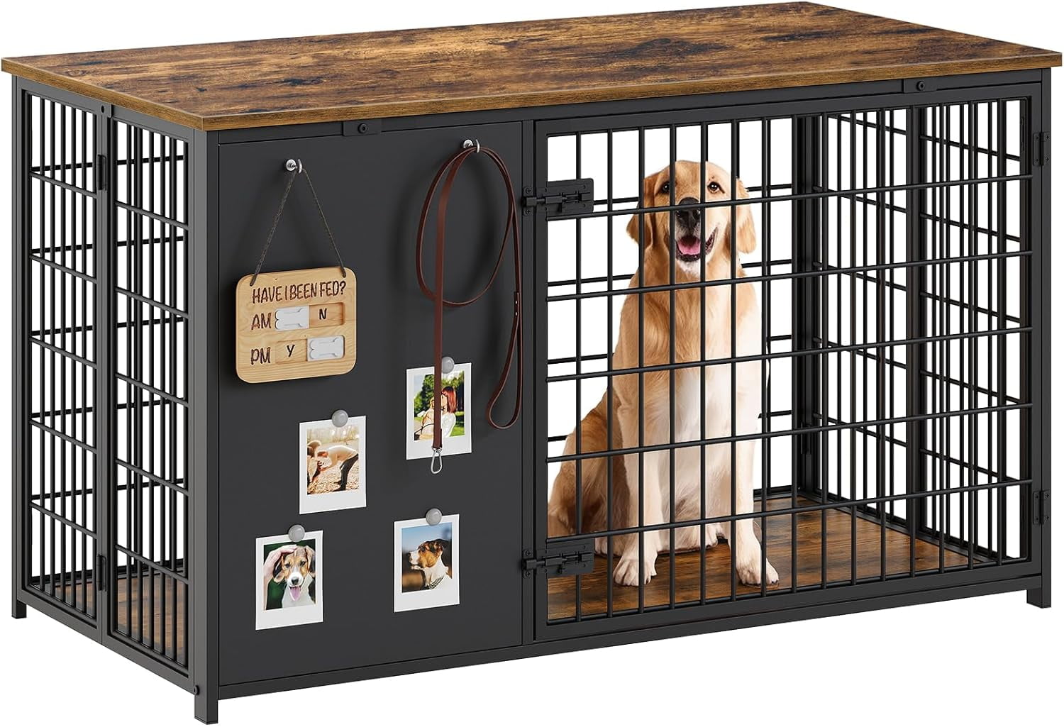 Image result for Foldable Dog Crate Furniture, 47.2" Dog Crate with DIY Frame, Heavy ...