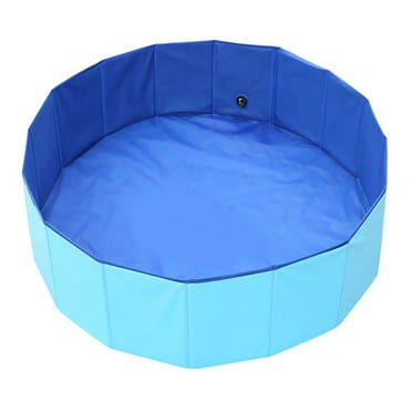 Foldable Dog Pool, Collapsible Hard PVC Dog Swimming Pool, Portable Bath Tub for Pets Dogs and Cats, Pet Wading Pool for Indoor and Outdoor