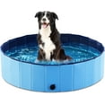 thumbnail image 1 of Foldable Dog Pool Collapsible Hard Plastic Dog Swimming Pool Portable Kiddie Pool Pet Pool Doggie Wading Pool Bath Tub for Puppy Small Medium Large Dogs Cats and Kids 39.5", 1 of 16