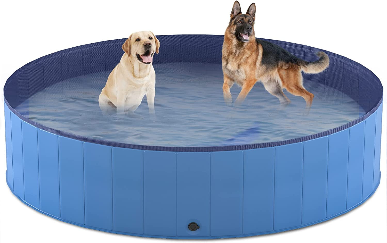 Foldable Dog Pool, Collapsible Hard Plastic Dog Swimming Pool, Portable