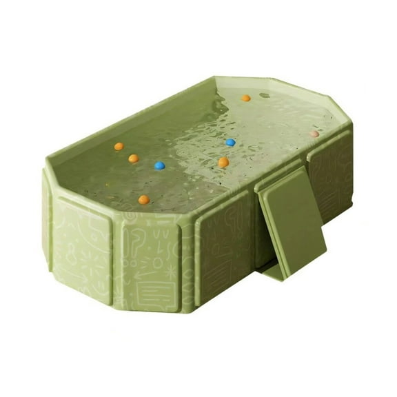 Foldable Dog Pool for Large and Small Dogs, Durable Non-Slip Pet Bath Tub, Portable Kiddie Pool for Outdoor Use, Easy to Set Up and Clean, Leakproof Design, 30x10x17inch for Summer Fun
