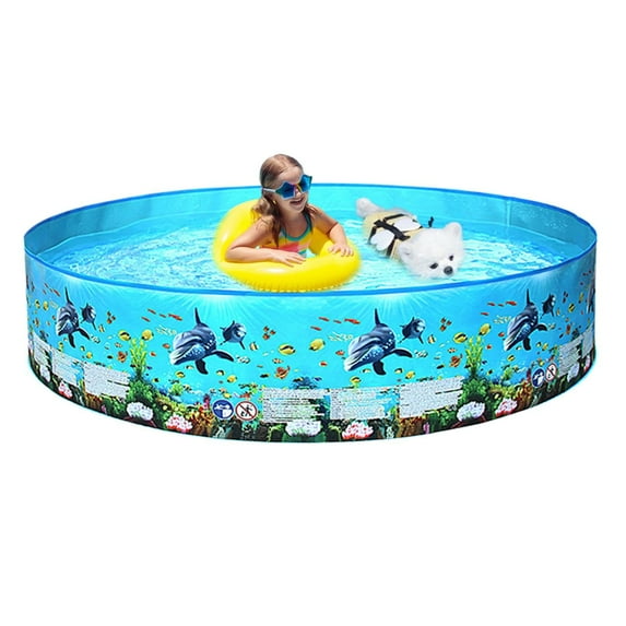 Foldable Dog Pool,Portable Swimming Pools for Kids,Non-Inflatable Bathing Tub,Thickened Outdoor Kiddie Pool,Non-Slip Kids Pool,Pets Wading Pool for Small Dogs,Cats