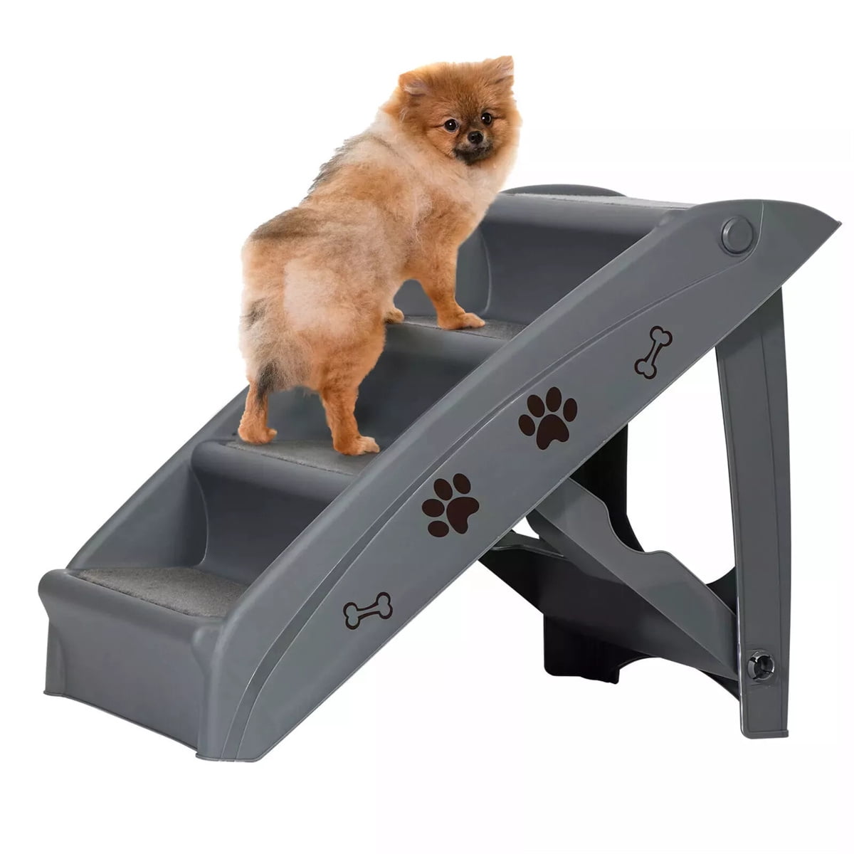 Foldable Dog Ramp Stairs Steps -Grey - Walmart.com