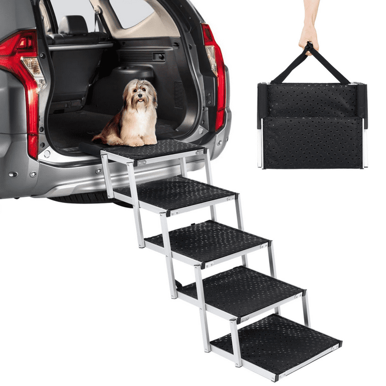 Foldable Dog Stairs Pet Ladder Dog Ramp with Nonslip Rubber Mat Dog Steps for High Beds Sofas Trucks Cars SUV Walmart