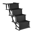 thumbnail image 1 of Foldable Dog Steps Portable Puppy Stairs 4 Steps Dog Stair Supports up to 176 Lb Wide Dog Ramp for Small Medium Large Dogs Cats, 1 of 9