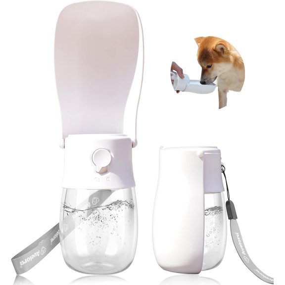 Foldable Dog Water Bottle, Portable Water Dispenser for Dog, Cat, Rabbit, Puppy and Small Animals, Dishwasher Safe Pet Accessories for Walking, Hiking, Travel