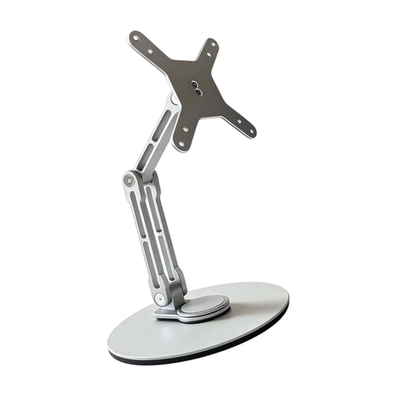 Foldable Double Arm Monitor Stand with AntiSlip Base and 3 Axises Adjustment for PCs TVs Display