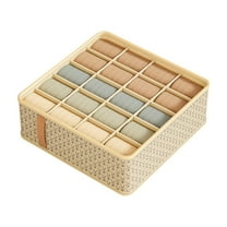 Foldable Drawer Storage Box Organizer with Dividers for Underwear Socks Small Clothing Home Closet Dresser Organization Container Bin Holder Compartment