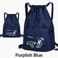 Foldable Drawstring Large Capacity Embroidered Backpack, Drawstring