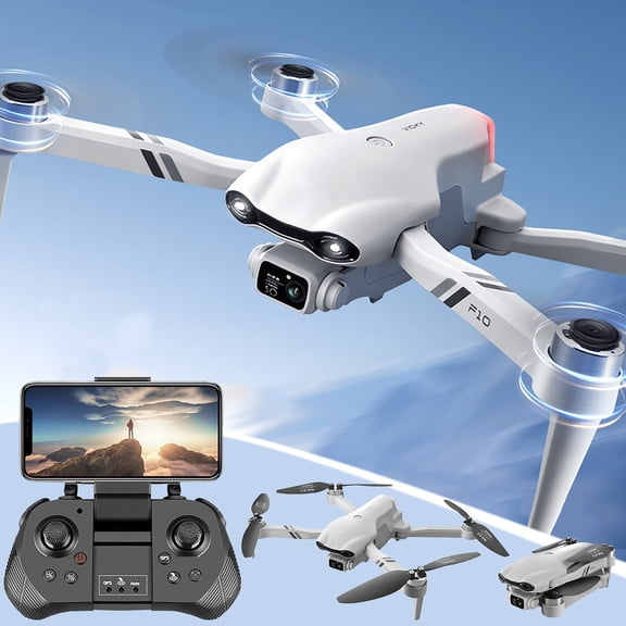 Foldable Drone with 4K Camera, Brushless Motor F10 UAV, Auto Return Home, 4-Way Obstacle Avoidance, Altitude Hold, Waypoint Flight, 3-Speed Modes for Adults and Beginners