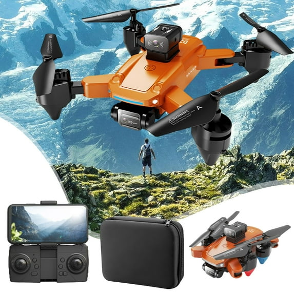 Foldable Drone with 4K Camera, Four-Way Obstacle Avoidance, WiFi FPV, Adjustable Lens Angle, Up to 15 Min Flight Time, Quadcopter for Aerial Photography and Stunt Flying