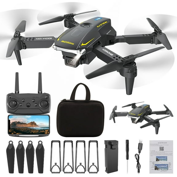 Foldable Drone With 1080P Fpv Camera Remote Control Toys For Kids Altitude Hold Headless Mode 200M Range 11.8X11.8X2.95In Unfolded Size