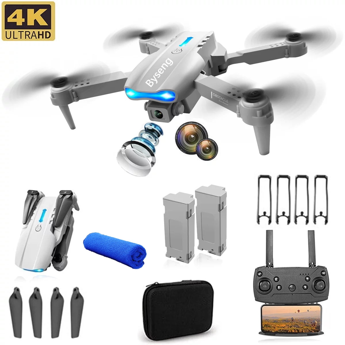 Foldable Drone with Dual 4k HD Camera, Byseng Drones for Kids and