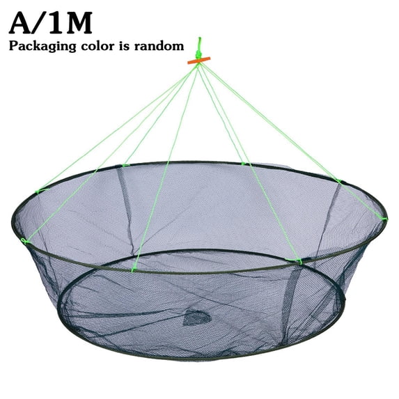 Foldable Drop Fishing Landing Net Crayfish Shrimp Catcher Tank Casting Network Mesh For Fish B2S9 Eels Cage Bait Crab Prawn Trap A1B9