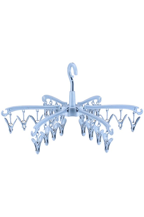 Foldable Drying Rack with 24 Clips for Drying Socks Lingerie Clothes, Heavy Duty Hanging Drying Rack, Drying Towels Rotatable Sock Drying Rack, 1 Pcs, 3.35x9.45"