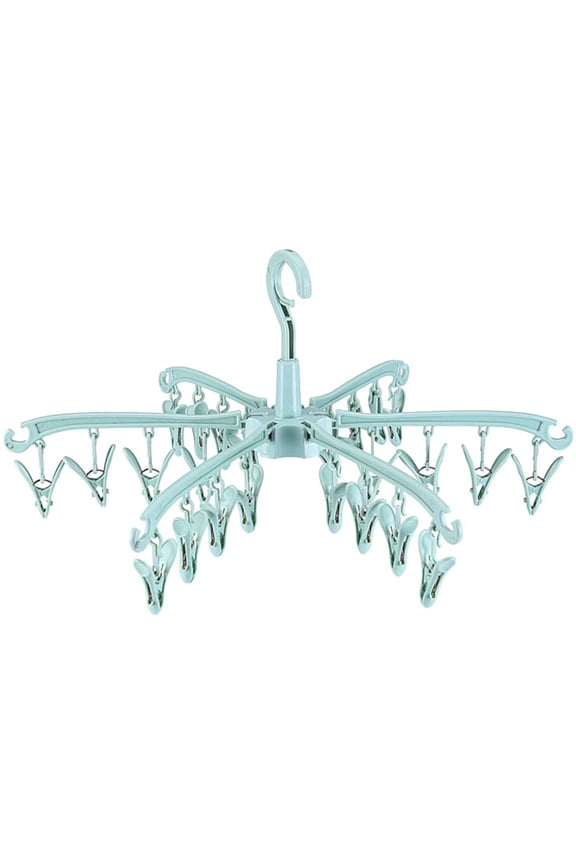 Foldable Drying Rack with 24 Clips for Drying Socks Lingerie Clothes, Heavy Duty Hanging Drying Rack, Drying Towels Rotatable Sock Drying Rack, 1 Pcs, 3.35x9.45"