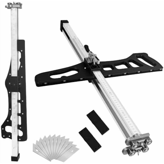 Foldable Drywall Cutting Tool, Hand Push Gypsum Drywall Cutter, 1.5 to 61cm Blade Adjustable Gypsum Board Cutter, Dual Scale (in & cm), Use with 3/8-inch or 1/4-inch drywall$$Tools & Hardware Other