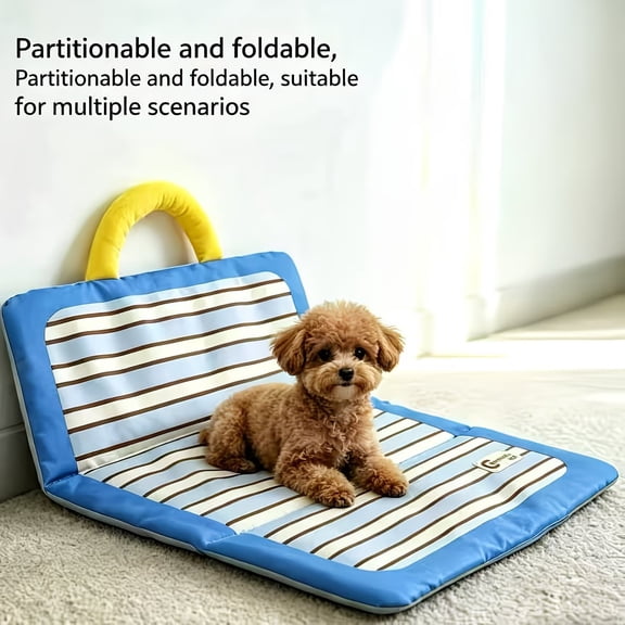 Foldable Dual-Sided Pet Bed Mat Portable Cool Soft Travel Pad for Dogs Cats