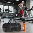 thumbnail image 1 of Foldable Duffel Gym Bag, Lightweight Durable Polyester Sports Bag, Large Capacity with Inner Pocket, Waterproof for Travel Camping Workout Weekend Getaway, 1 of 6
