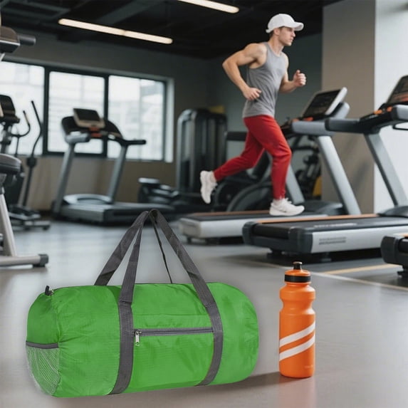 Foldable Duffel Gym Bag, Lightweight Durable Polyester Sports Bag, Large Capacity with Inner Pocket, Waterproof for Travel Camping Workout Weekend Getaway