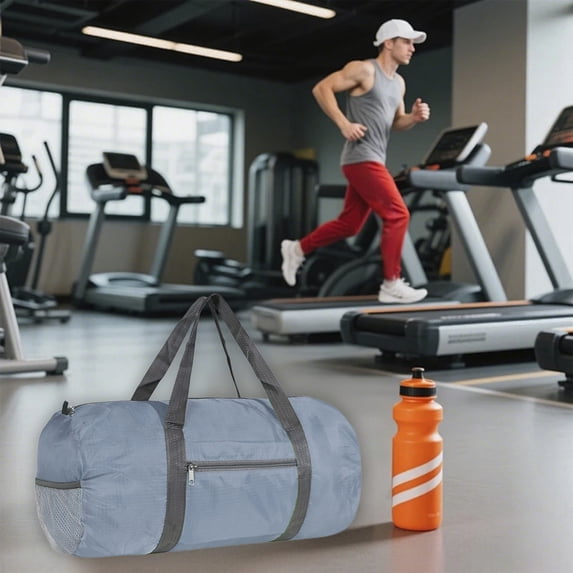 Foldable Duffel Gym Bag, Lightweight Durable Polyester Sports Bag, Large Capacity with Inner Pocket, Waterproof for Travel Camping Workout Weekend Getaway