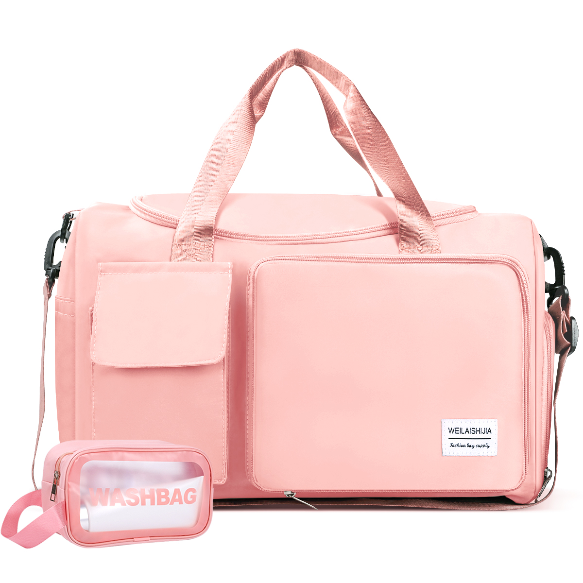 FR Fashion Co. 21" Canvas Duffle Bag with Shoe Compartment