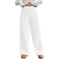 thumbnail image 1 of Warm Fleece Sleep Pants Women's Comfortable Winter Loungewear Wide Leg Elastic Waist Soft Home Casual Wear Holiday Comfo, 1 of 9