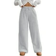 thumbnail image 1 of Warm Fleece Sleep Pants Women's Comfortable Winter Loungewear Wide Leg Elastic Waist Soft Home Casual Wear Holiday Comfo, 1 of 9