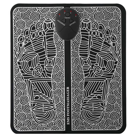 Foldable EMS Foot Massage Pad - 6 Modes, 10 Intensity Levels - Reshape Legs, Relieve Muscle Pain
