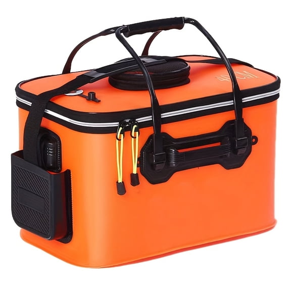 Foldable EVA Fishing Bucket | Multifunctional Live Fish & Bait Container | Outdoor Fishing Protection Bucket | Gift for Men & Valentine's Day | Battery-Free Design
