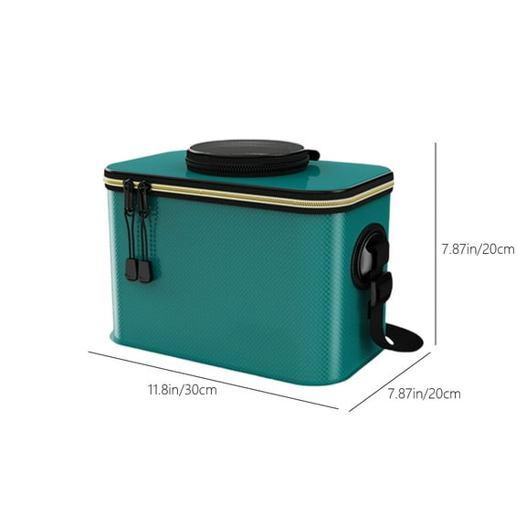 Foldable EVA Fishing Bucket with 10L Capacity - Waterproof Live Fish Container & Multi-Functional Fishing Gear Accessory