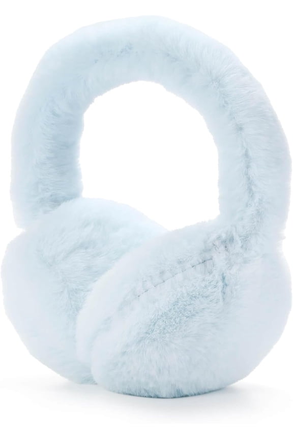 Foldable Ear Muffs for Women, Faux Fur Adjustable Earmuffs for Winter