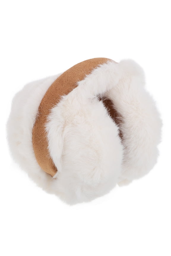 White Thickened Ear Warmers Over Head Earmuffs for Winter Outdoors