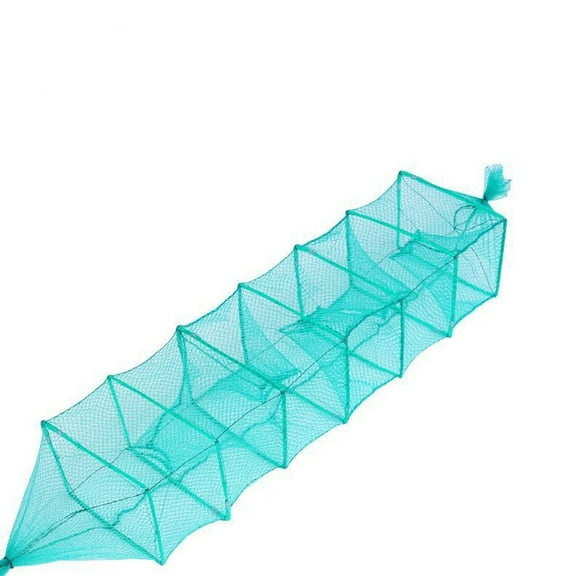 Foldable Eel Mesh Net Crab Crayfish Catcher Shrimp Prawn Hand Trap Fishing Network Fish Trap Cage Netting