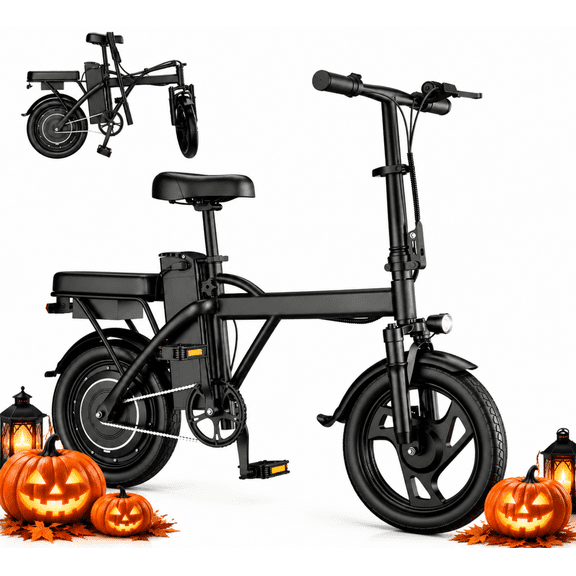 MOCRXO Adult Electric Bike, 14" Fat Tire Ebike, 500W Motor, 48V 5.2Ah 432Wh Battery, Speeds Up to 20 MPH, Class 2 electric Bicycle, UL 2849 Certified, Recommended Age 16+