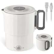 Foldable Electric Kettle, 900ml Collapsible Kettle, 110 220V Dual Voltage Fast Boiling Water Boiler with Auto Shut Off & Boil Dry Protection, Portable Mini Hot Pot for Travel Camping Hotel