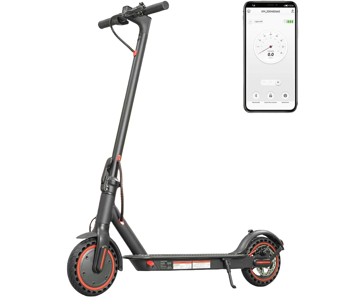 HEZZO Foldable Electric Scooter HS-04 Pro, 8.5" Tires, 15.5MPH, 25 Mile Range