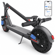 Foldable Electric Scooter for Adults, 350W Motor, 19 MPH Max Speed, 20 Mile Range, 10 Solid Tires, Dual Suspension