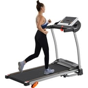 2.5HP Folding Treadmill Portable Running Walking Compact Exercise Machine with 12 Preset Program, LED Display, Easy Assembly for Home