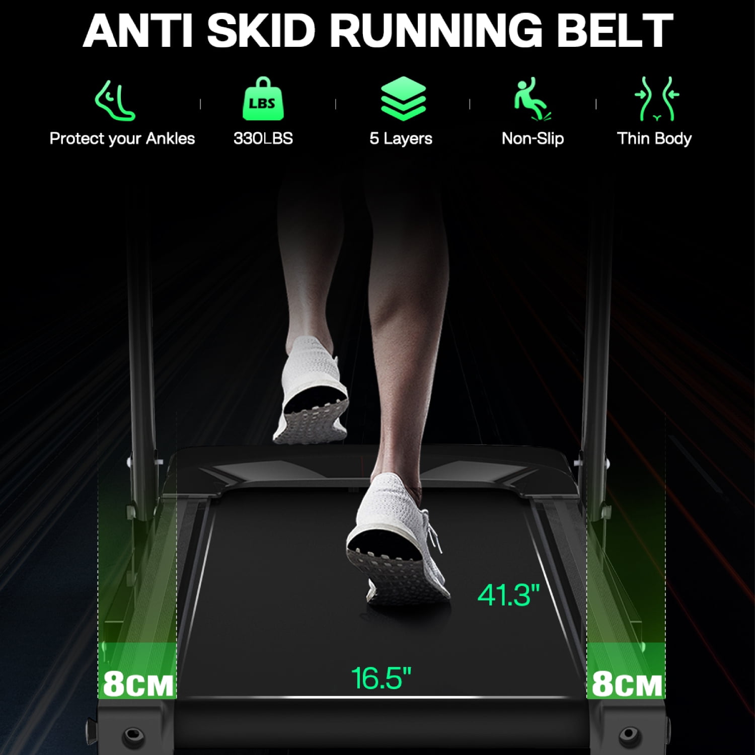 Foldable Electric Treadmill with Incline for Home Workout Folding Running Machine with